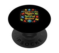 Hace Que el Mundo Sea Mejor | Conciencia sobre el Autismo PopSockets PopGrip Adhesivo