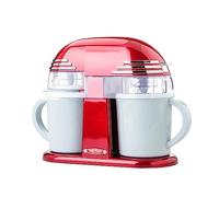 Hace rápido Heladera eléctrica de doble cono, clásica, automática, for hacer helados en casa Postre Congelado