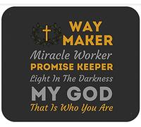 Hacedor De Caminos Hacedor De Milagros Cumplidor De Promesas Luz Mi Dios Mouse Pad Lavable Mousepad Duradero Alfombrilla De Escritorio para Oficina Hogar Ordenador 25X30Cm