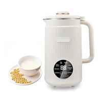 Hacedor de Leche de Soja, 1.2L Máquina de Leche de Nueces de Acero Inoxidable con 12 Cuchillas de Acero Inoxidable, Retraso de 18 Horas para Leche de Soja Casera, Agua Caliente, Zumo de Frutas