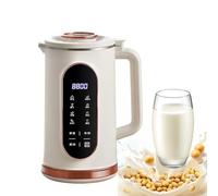Hacedor de Leche de Soja 1.5L, Máquina de Leche de Nueces con 10 Cuchillas de Acero Inoxidable, Retraso de 12 Horas y Función Mantener Caliente, para Leche de Soja Casera, Agua Caliente