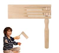 Hacedor de ruido de madera - matraca de 15,5 cm para fiestas, sonaja tradicional mexicana | instrumento de ruido, juguete de sonaja tradicional para niños, adultos, fiestas y educación musical