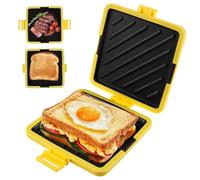 Hacedor de tostadas de microondas, fabricante de tostadas para microondas, parrilla de sándwich de silicona inalámbrica antiadherente y calefacción rápida pan pan para cocinar deliciosos bollos