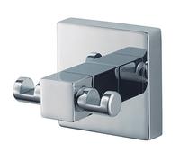 Haceka Mezzo Chrome Gancho Doble, Metal, Gris, 5.5x5x5.3 cm