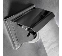 Haceka portarrollos de Papel higiénico estándar con Tapa, Color Plateado