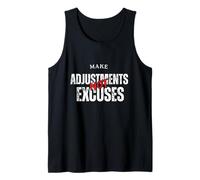 Hacer Ajustes No Excusas Cita de Dureza Mental Camiseta sin Mangas
