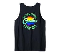 Hacer Algo Creativo Todos los días Salpicaduras de Pintura Creatividad Camiseta sin Mangas