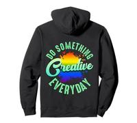 Hacer Algo Creativo Todos los días Salpicaduras de Pintura Creatividad Sudadera con Capucha