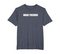 Hacer Amigos Camiseta, Hombre Tallas Grandes, Azul Jaspeado, 3X Alto