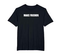Hacer Amigos Camiseta, Hombre Tallas Grandes, Negro, 3X Alto