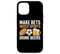 Hacer apuestas Ver deportes Beber cervezas Apuestas Beber fútbol Carcasa para iPhone 12/12 Pro