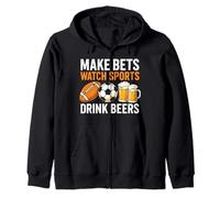 Hacer apuestas Ver deportes Beber cervezas Apuestas Beber fútbol Sudadera con Capucha