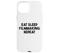 Hacer Cine Divertido - Comer Dormir Filmmaking Repeat Carcasa para iPhone 15 Plus