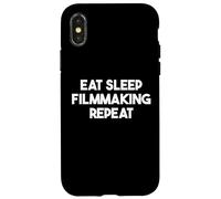 Hacer Cine Divertido - Comer Dormir Filmmaking Repeat Carcasa para iPhone X/XS