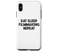 Hacer Cine Divertido - Comer Dormir Filmmaking Repeat Carcasa para iPhone XS MAX