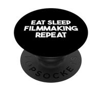 Hacer Cine Divertido - Comer Dormir Filmmaking Repeat PopSockets PopGrip Adhesivo
