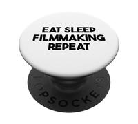 Hacer Cine Divertido - Comer Dormir Filmmaking Repeat PopSockets PopGrip Adhesivo