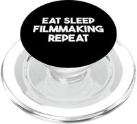 Hacer Cine Divertido - Comer Dormir Filmmaking Repeat PopSockets PopGrip para MagSafe