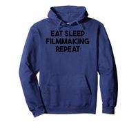 Hacer Cine Divertido - Comer Dormir Filmmaking Repeat Sudadera con Capucha