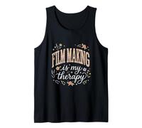 Hacer Cine es mi Terapia Floral Boho Camiseta sin Mangas