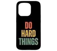Hacer Cosas difíciles Entrenamiento Motivación Fitness Retro Carcasa para iPhone 15 Pro