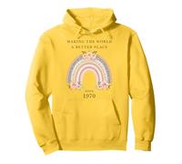Hacer del mundo un lugar mejor desde 1970 Cumpleaños de mujeres Sudadera con Capucha