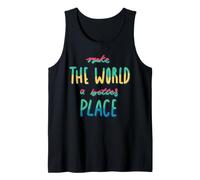 Hacer del Mundo un Lugar Mejor, Letras positivas a Mano Camiseta sin Mangas