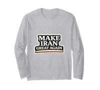 Hacer Grande a Irán Otra Vez Declaración de Libertad del Orgullo iraní Persia Manga Larga