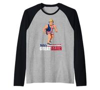 Hacer la Lucha Libre Grande Otra Vez - Donald Trump Camiseta Manga Raglan