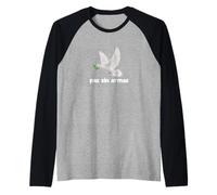 Hacer la Paz sin Armas Paz Mundial Paloma Blanca de la Paz Camiseta Manga Raglan