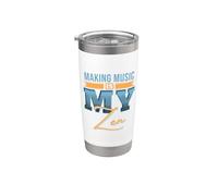 Hacer música es mi expresión de melodía apasionada zen Vaso térmico de acero inoxidable de doble pared