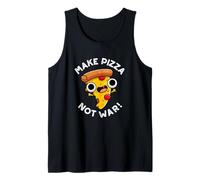 Hacer Pizza no Guerra Divertido Juego de Palabras de Paz Camiseta sin Mangas
