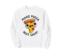 Hacer Pizza no Guerra Divertido Juego de Palabras de Paz Sudadera