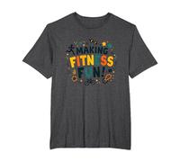 Hacer Que el Fitness Sea Divertido Educación física Cita Motivacional Camiseta, Hombre Tallas Grandes, Jaspeado Oscuro, 6X Alto