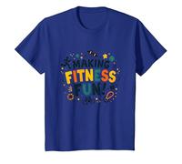 Hacer Que el Fitness Sea Divertido Educación física Cita Motivacional Camiseta, Niños, Azul Real, 4 años
