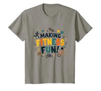 Hacer Que el Fitness Sea Divertido Educación física Cita Motivacional Camiseta, Niños, Pizarra, 2 años