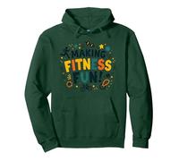 Hacer Que el Fitness Sea Divertido Educación física Cita Motivacional Sudadera con Capucha, Unisex para Adultos, Verde Bosque, XXL