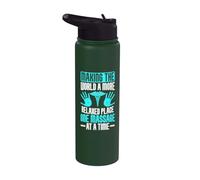 Hacer que el mundo se relaje Lugar un masaje a tiempo Terapeuta Stainless Steel Insulated Water Bottle