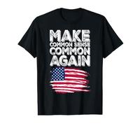 Hacer Que el Sentido común vuelva a ser común Bandera de EE. Camiseta gráfica económica