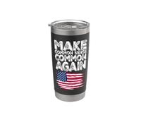 Hacer que el sentido común vuelva a ser común Bandera de EE. Vaso térmico de acero inoxidable de doble pared
