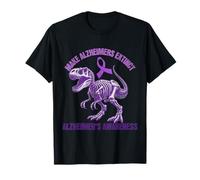 Hacer que el Tyrannosaurus Rex Extinto de Alzheimer Esqueleto Awarenes Camiseta