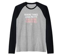 Hacer Que Las Cosas se vean Bonitas Frontend UI Developer Web Coder Camiseta Manga Raglan