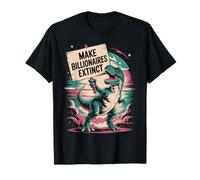 Hacer que los multimillonarios extinguan dinosaurio espacio Vintage Meme Camiseta