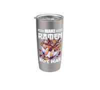 Hacer ramen no guerra divertida cita de comida japonesa Vaso térmico de acero inoxidable de doble pared