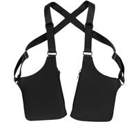 Hacer Un Arnés - Ajustable - Bufanda -, de Hombro - | Bolsillo de Doble Hombro de Cuero PU para Hombres, Teléfono, Pasaporte, Senderismo al Aire Libre, Negocios, s, Negro, Se référer au