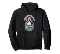 Hacer un barco en una botella NAVEGANDO A TRAVÉS DE SUEÑOS Botella Barco Sudadera con Capucha