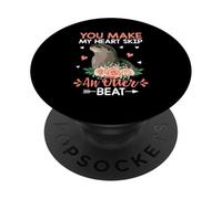 Haces Que mi corazón dé un vuelco Ante el Latido de una Nutria PopSockets PopGrip Adhesivo