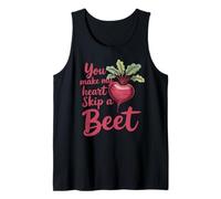 Haces Que mi corazón se salte un Juego de Palabras con Remolacha, Divertido Amante de Las Verduras Camiseta sin Mangas