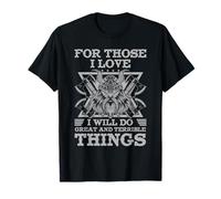 Hacha artística con Cita de Amor de un Guerrero Vikingo, mitología nórdica Camiseta