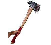 Hacha de fuego sangrienta, arma falsa, sangrienta, espantoso, hacha manchada de sangre, accesorios de Halloween